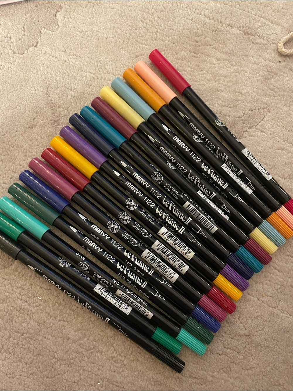 LePlume II Assorted Colored Brush Pens - Multicolor